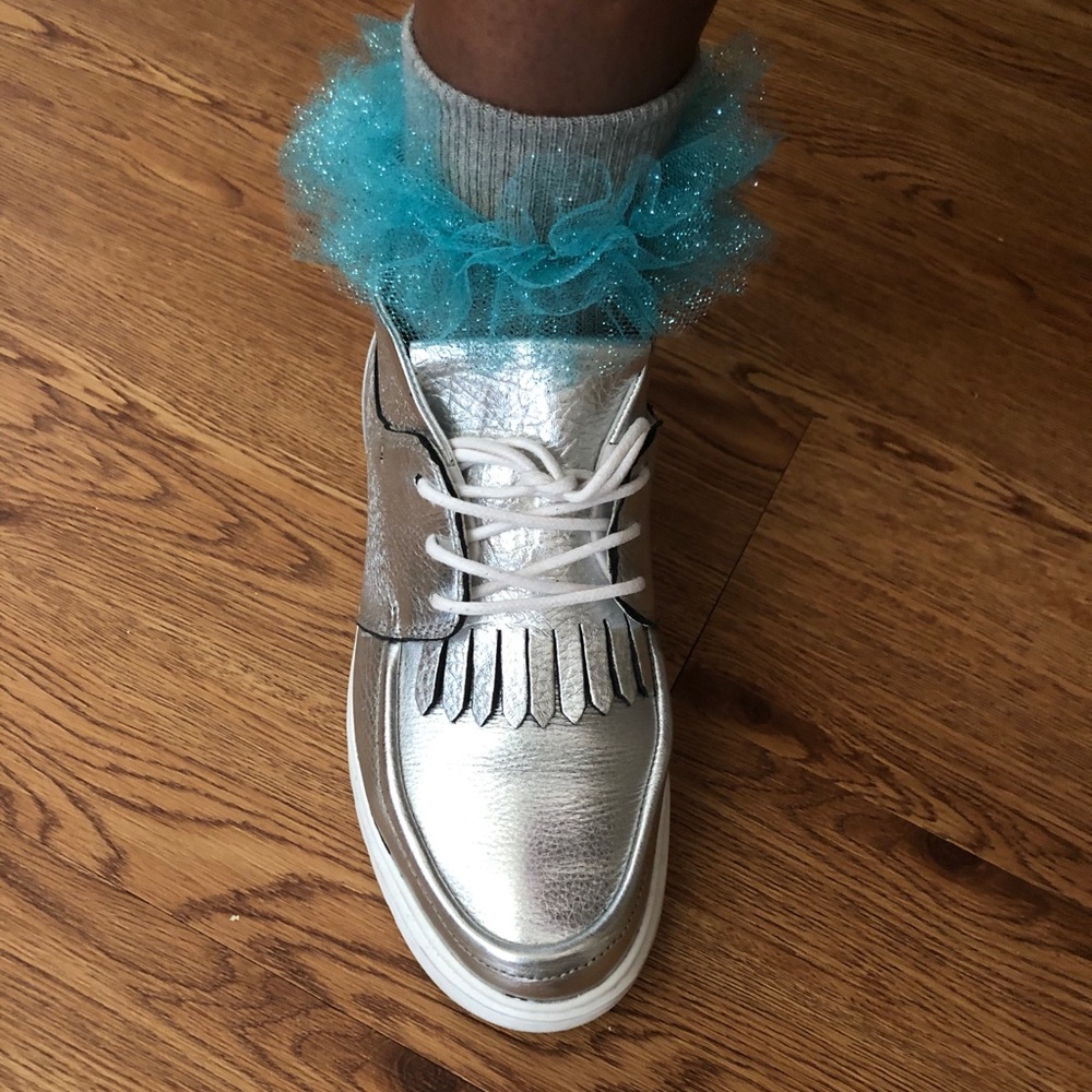 Sparkle custom Ruffle Socks - Picture 2 of 3